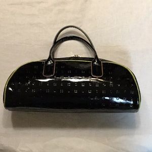 “Arcadia” Black Patent Leather Handbag